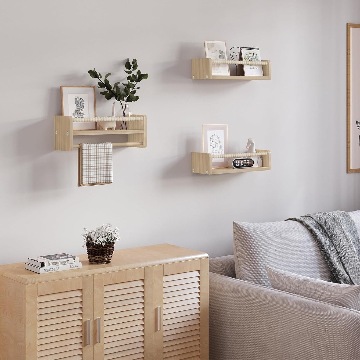 Kinder-Bücherregal, 40 x 15 x 14 cm Naturholzfarbe