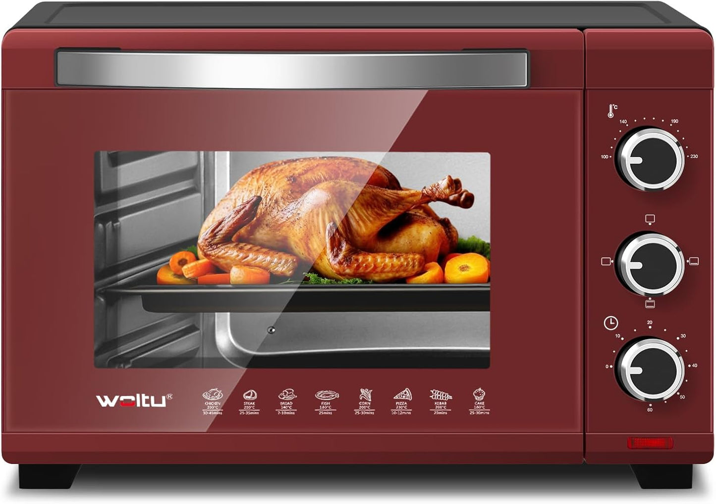 Mini-Backofen, Rot+schwarz