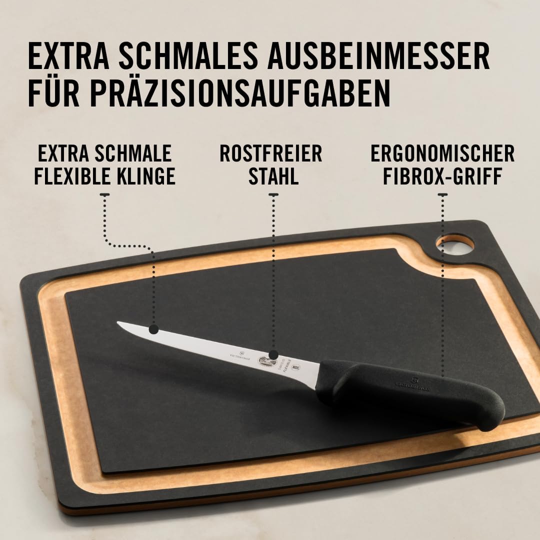 Fibrox Ausbeinmesser mit flexibler Klinge, Schwarz Flexible Klinge