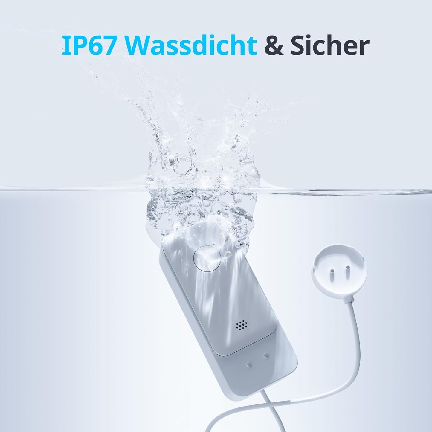 WLAN Wassermelder mit App-Benachrichtigung, Detector with Cable*1