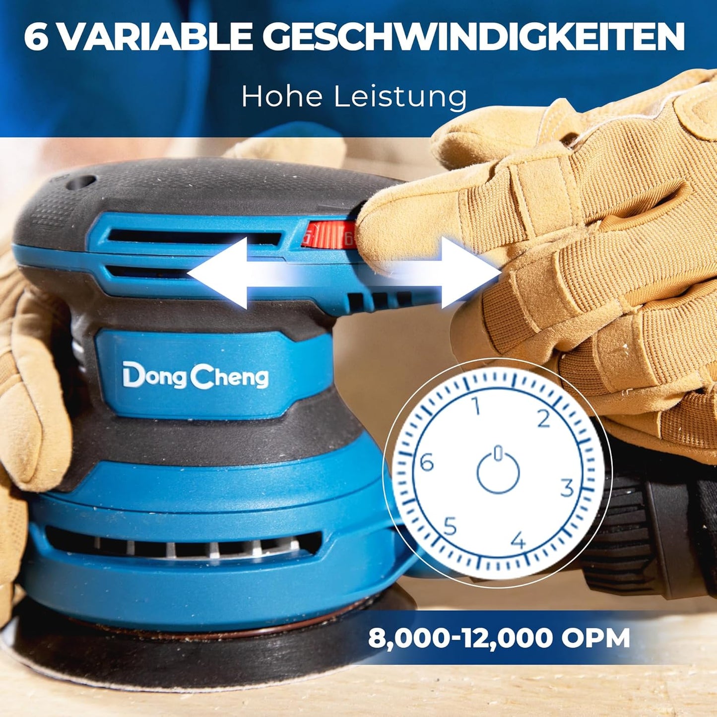 Exzenterschleifer 125mm mit Staubfangbehälter