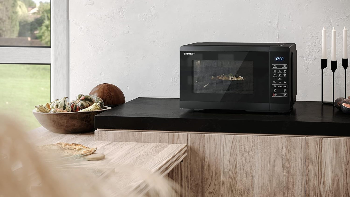 Mikrowelle YC-MS252AE-B (25L, 900W), Schwarz 25 L Solo-Mikrowelle Digital