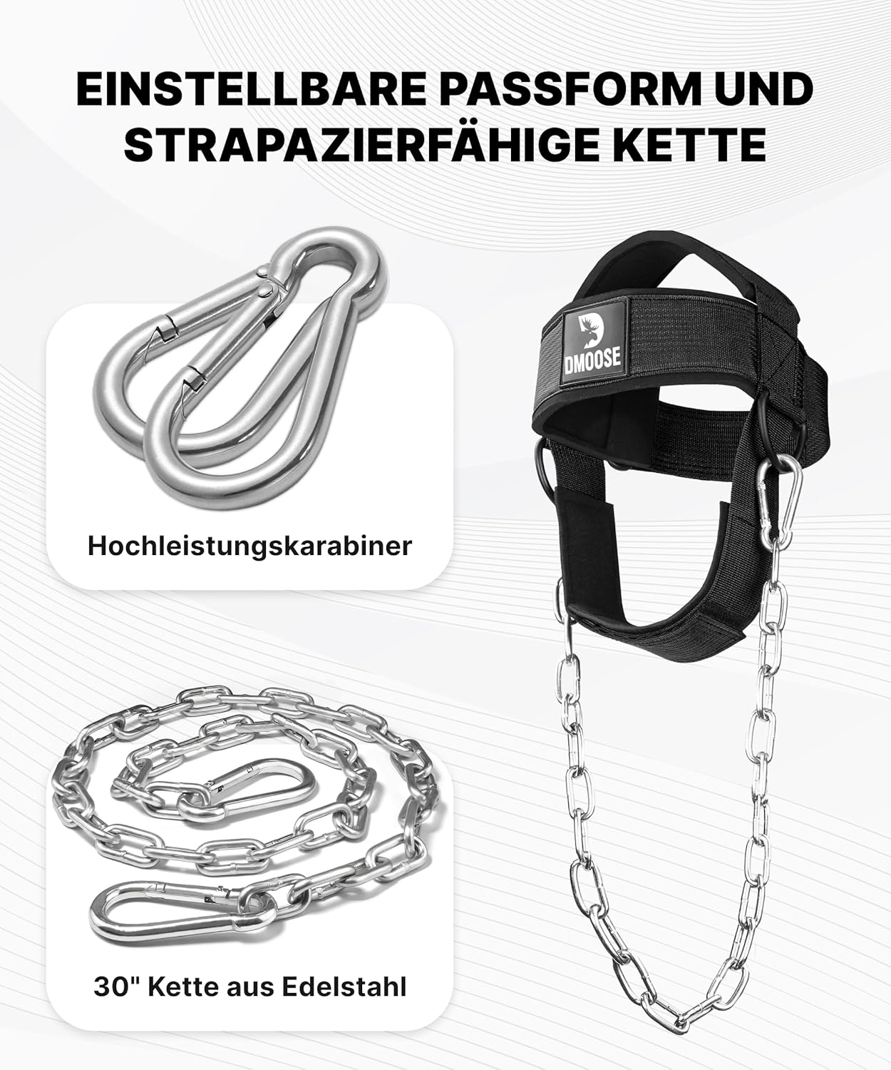 Nackentrainer für Gewichtheben, Schwarz