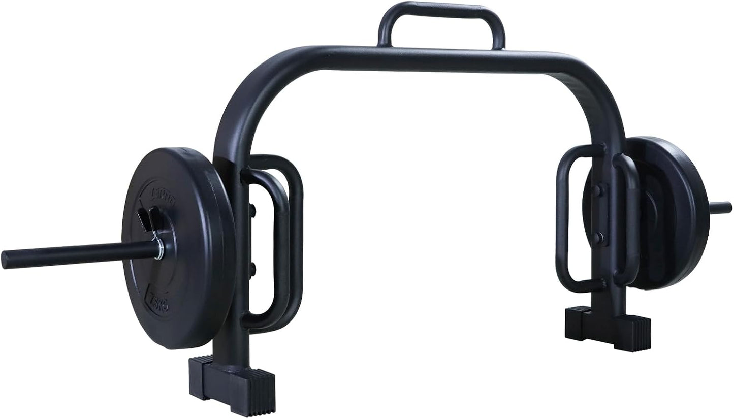 Hex Bar Trap für Kniebeugen und Kreuzheben, Schwarz Offene, mit 2x7.5kg Hantelscheiben