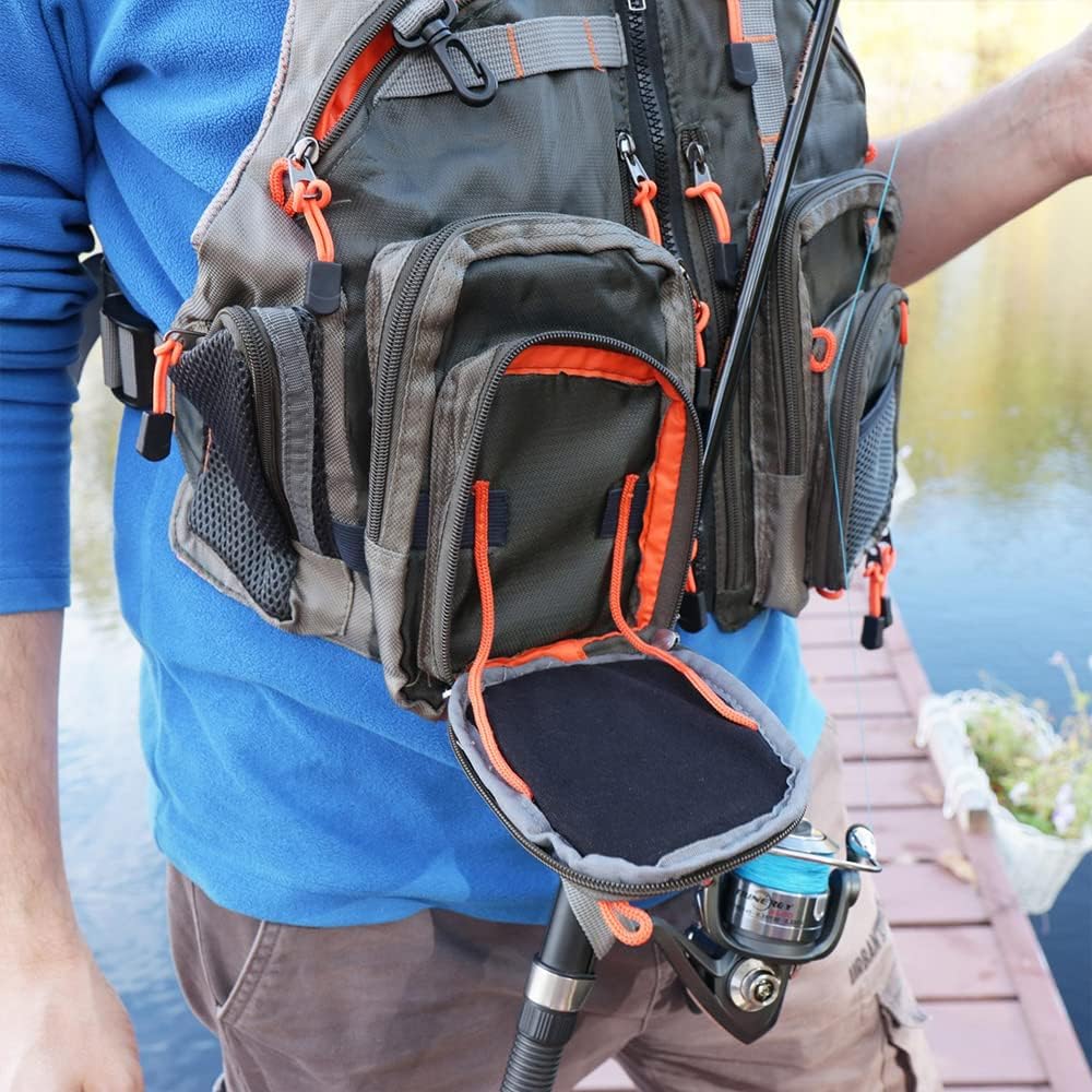 Angelweste für Outdoor-Aktivitäten, Einheitsgröße Fv01-Grün