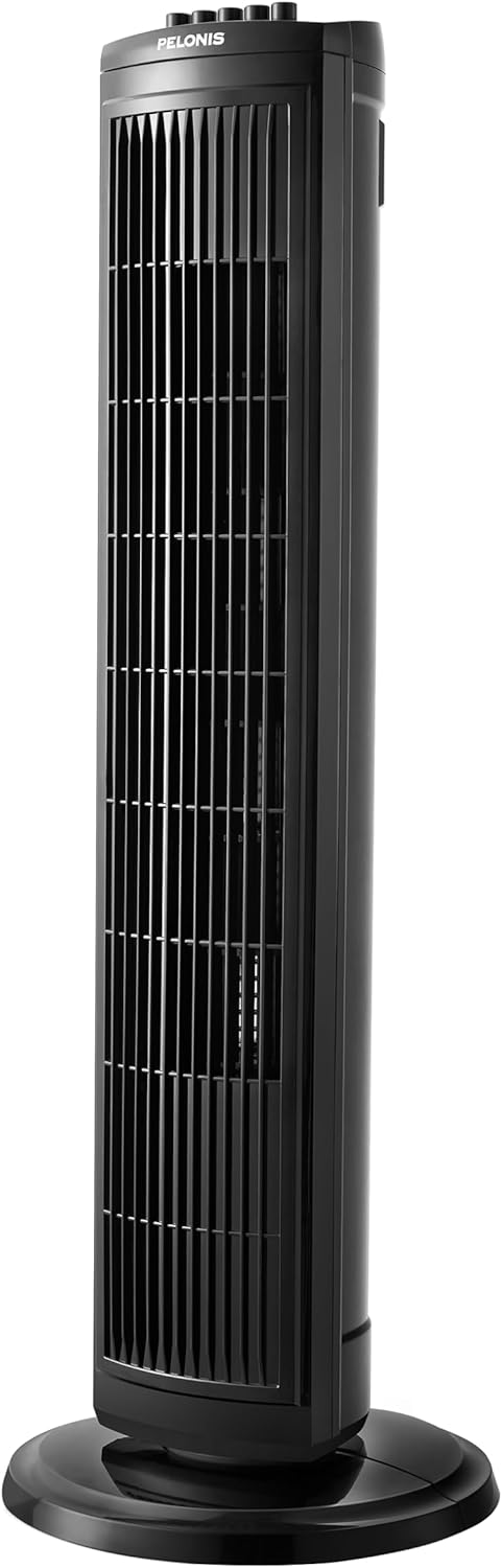 Oszillierender Turmventilator, 76CM Turmventilator, Black