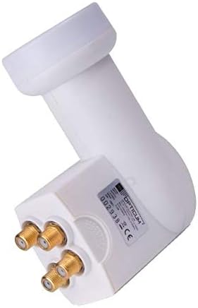 Satellitenanlage mit Quad LNB und Zubehör-Set, Hellgrau