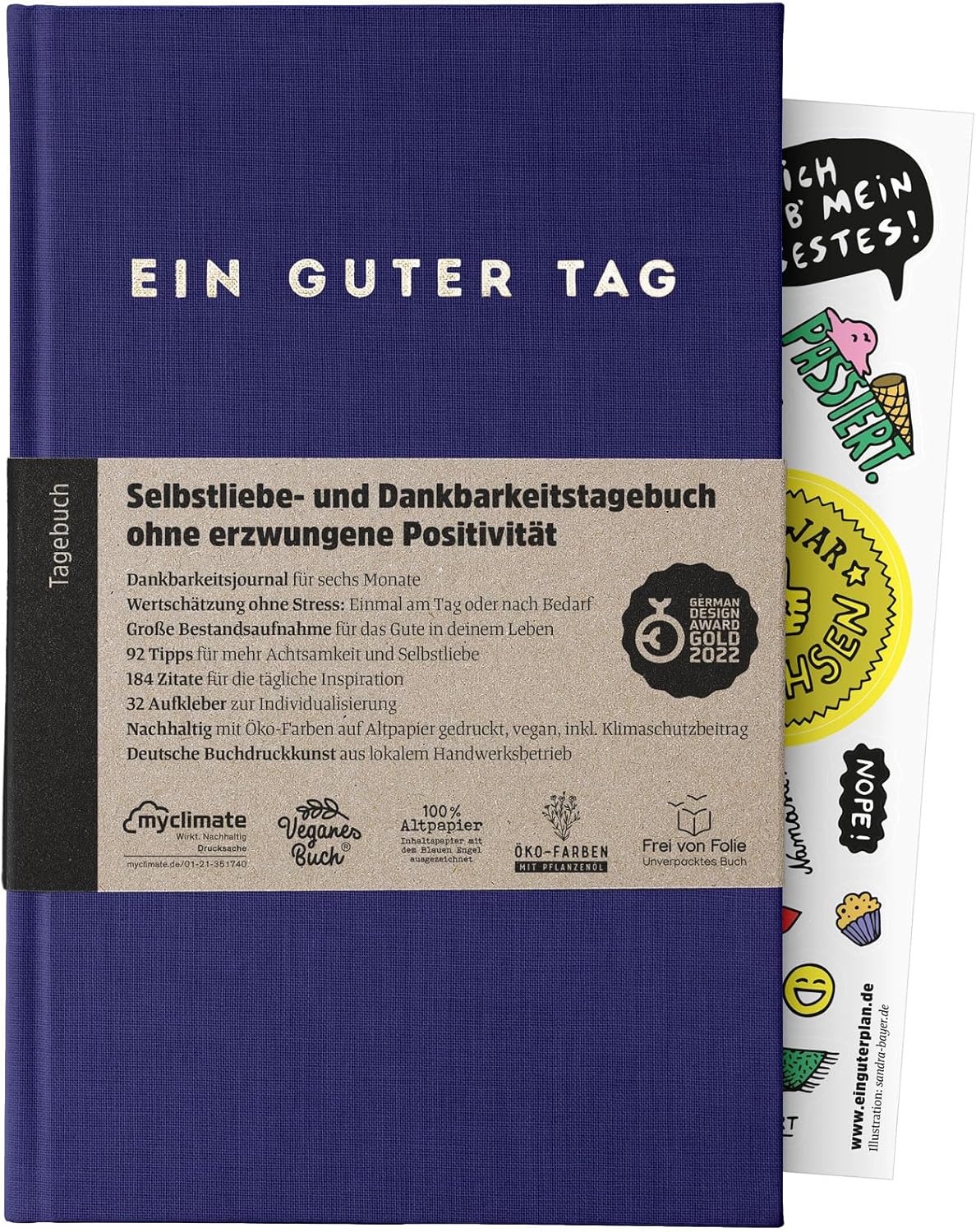 Selbstliebe- und Dankbarkeitstagebuch: Ein guter Tag, Indigo
