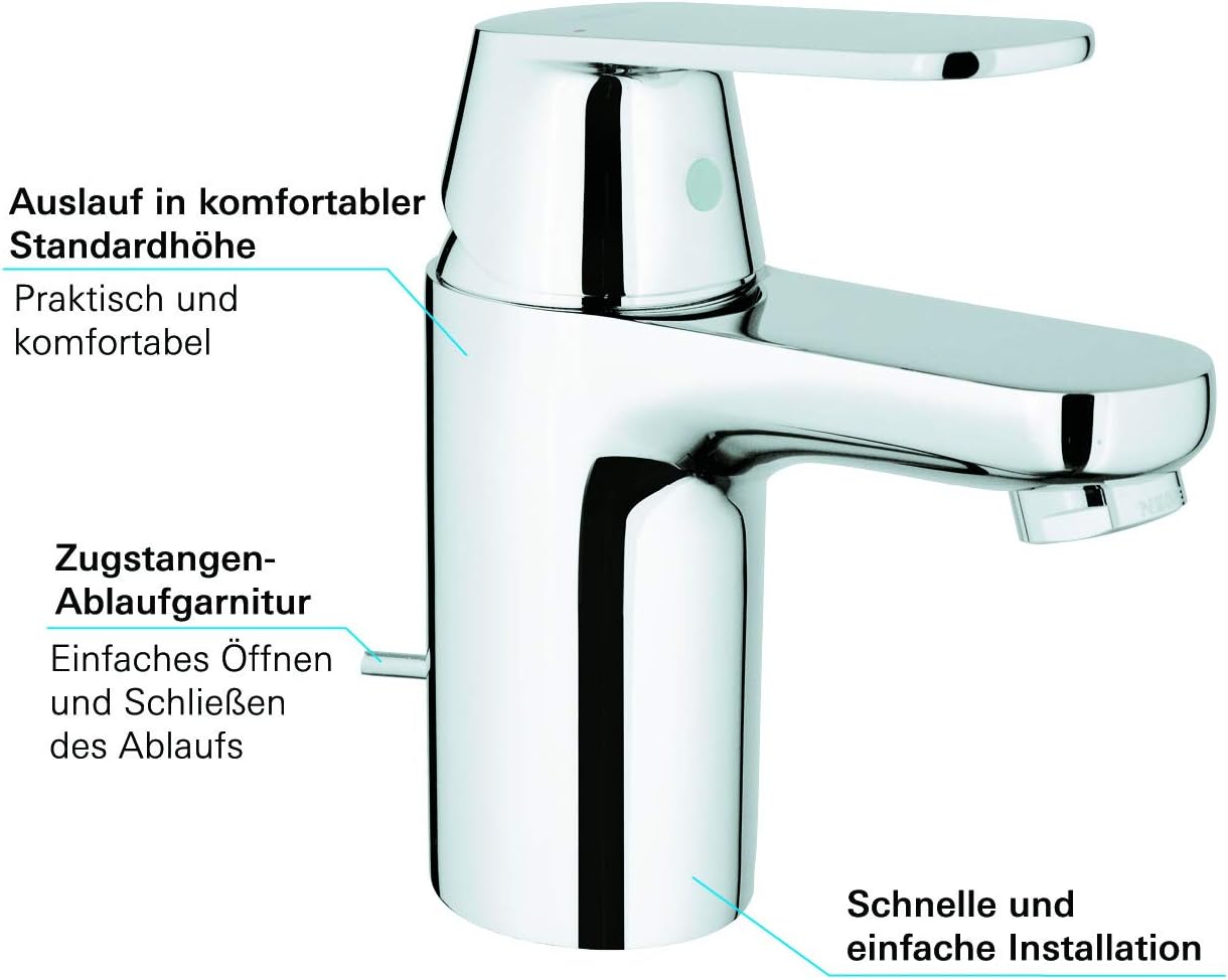 Eurosmart Cosmopolitan Einhand-Waschtischarmatur, S|mit Zugstange|Single