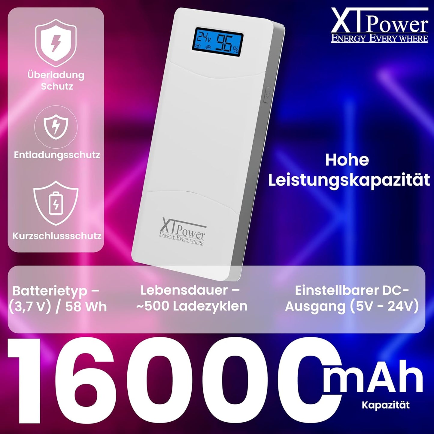 Powerbank XT-16000 QC3