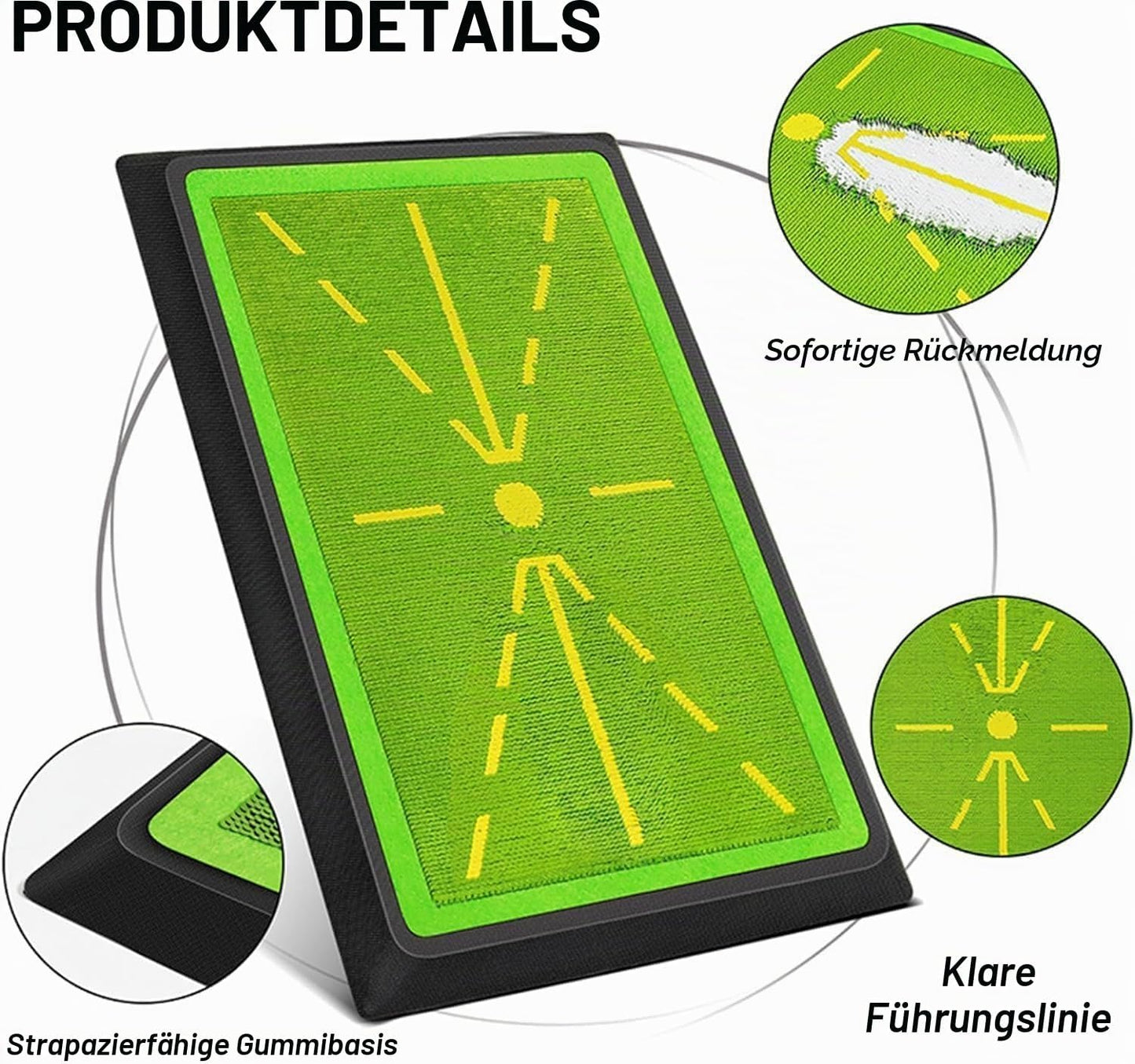 Golfschwung-Trainingsmatte mit Schwungwege-Feedback