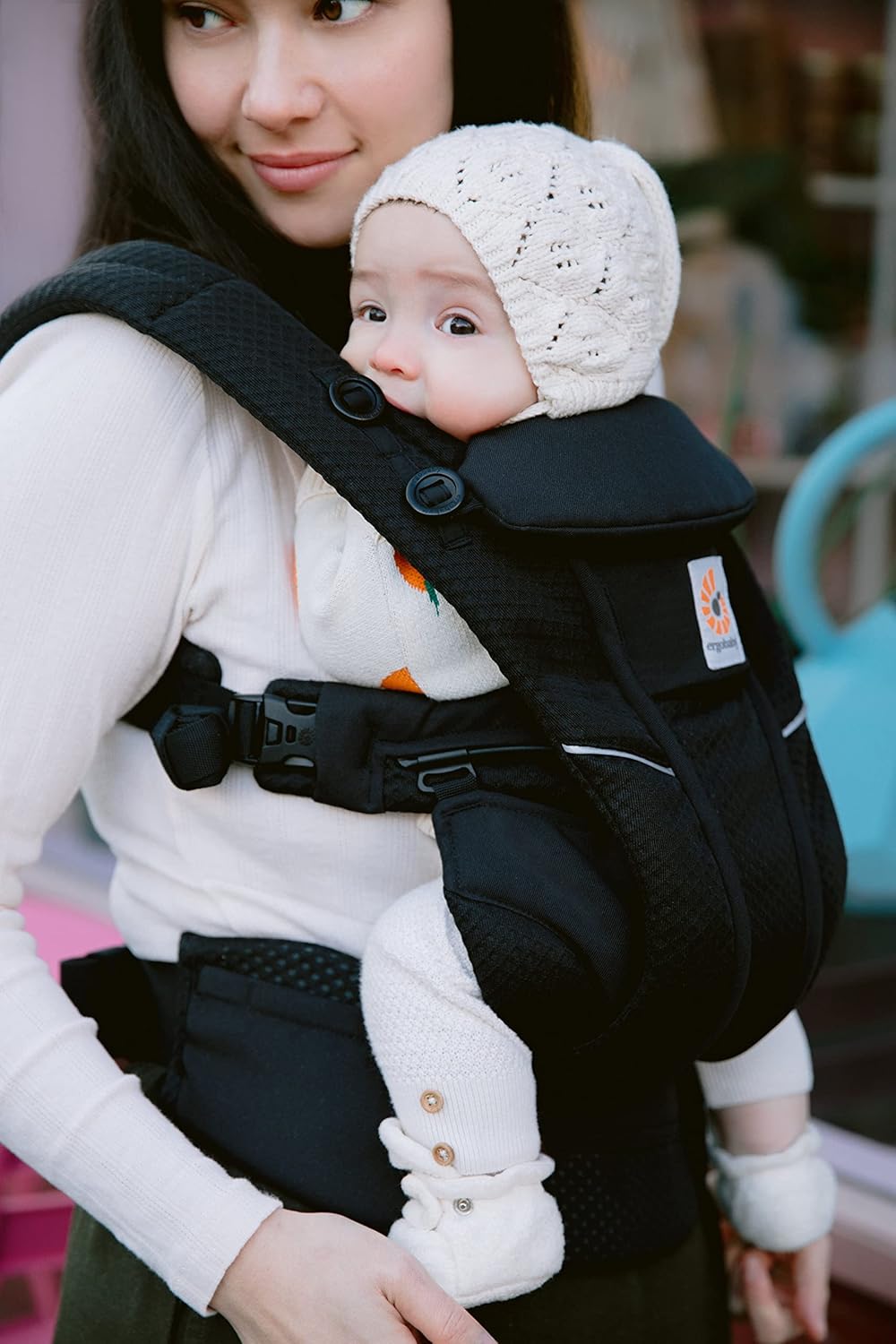 Ergonomische Babytrage für Neugeborene (bis 20kg), Omni Breeze Onyx Black