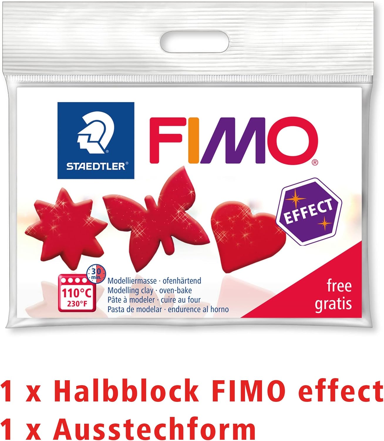 FIMO Modelliermasse-Set mit Zubehör (24 Farben), Starter Set Bundle mit Zubehör 24 Farben