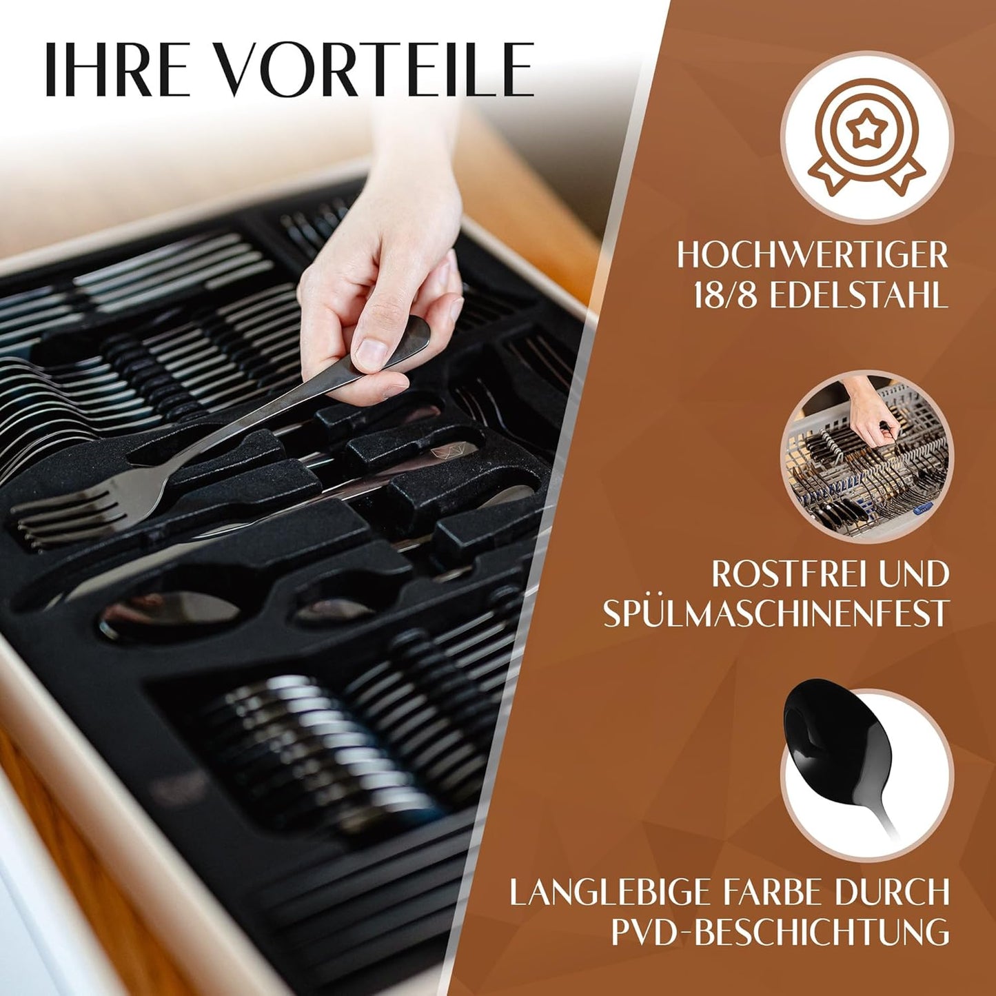 Besteckset Lumina für 6 Personen, 30 Lumina