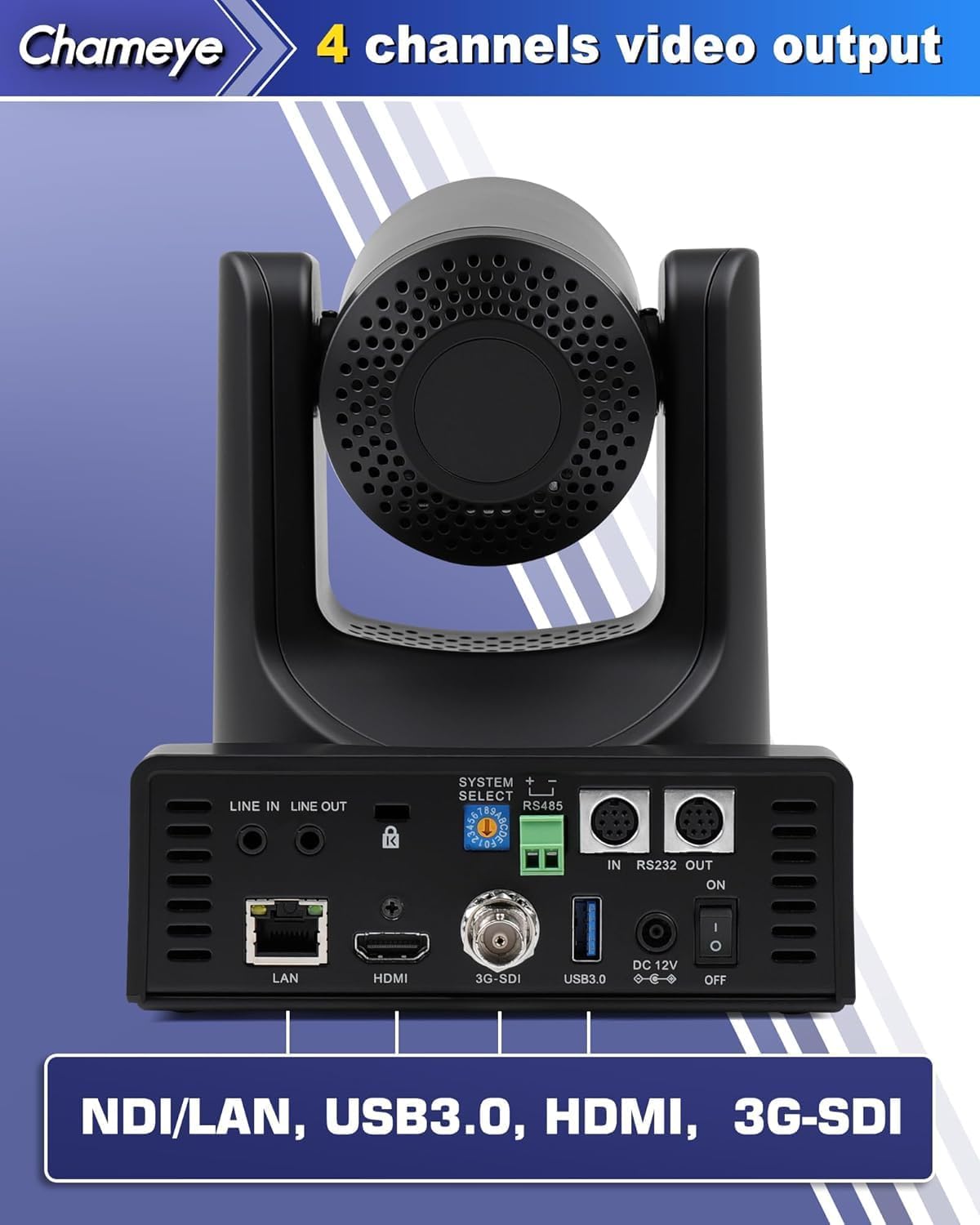 NDI PTZ Kamera 20x Zoom mit KI-Tracking 1080P, 20x NDI SDI Kamera KI-Tracking