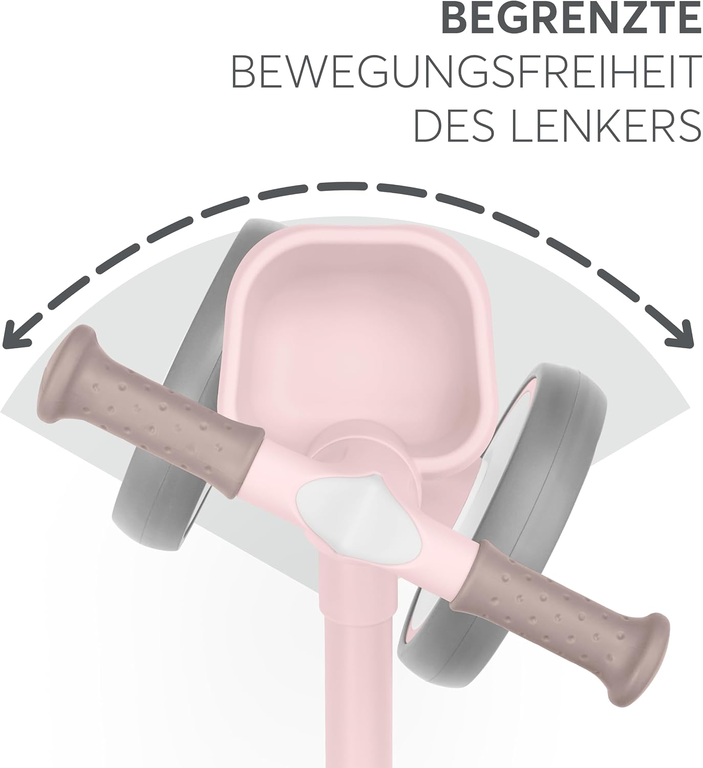 Laufrad mit Korb, Rosa