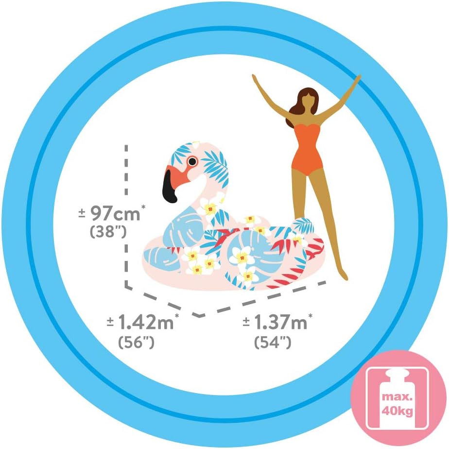 Aufblasbarer tropischer Flamingo, Einheitsgrösse Blau
