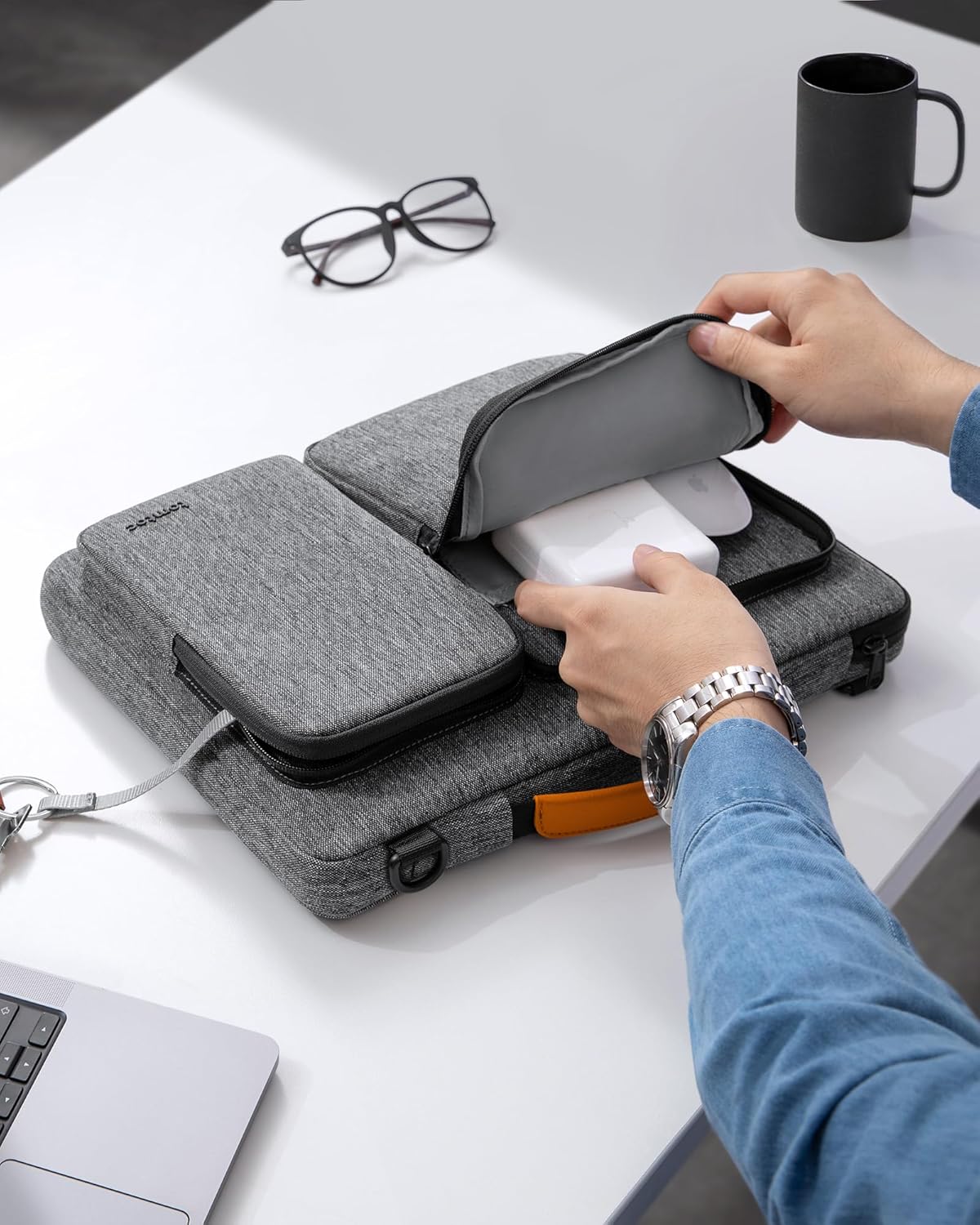 360° Laptop-Schutzhülle für 16", 16 Zoll für MacBook Pro 16 Grau