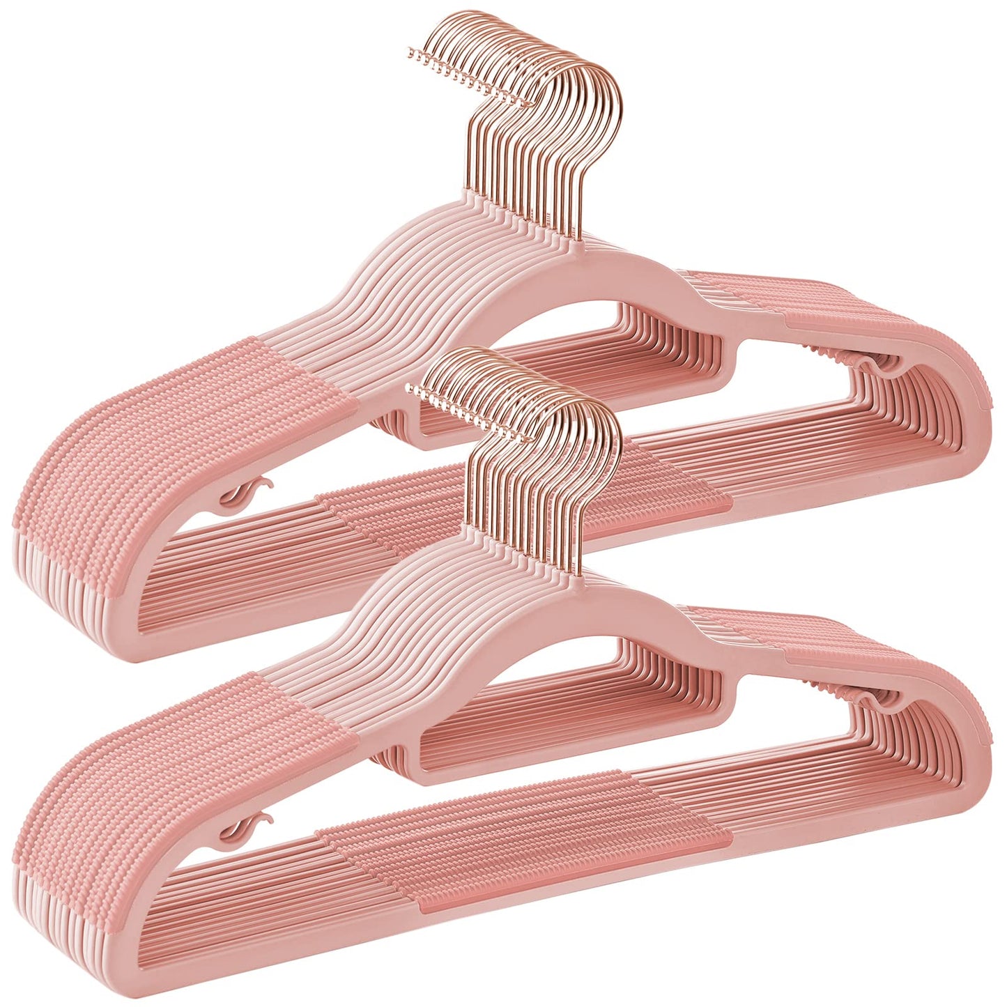 30er-Set Kleiderbügel, Roségold + Hellrosa + Rosa Set of 30