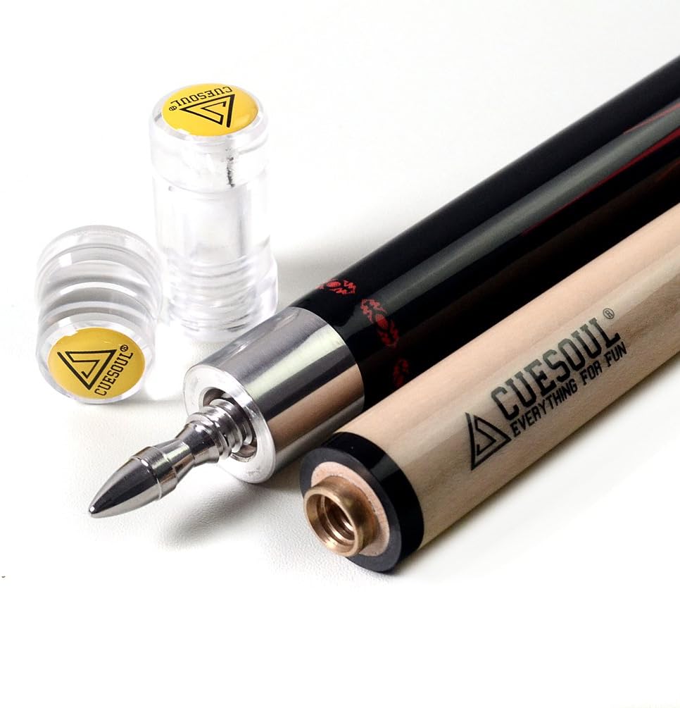2-teiliger Billiard Queue, Schwarz 11.5mm
