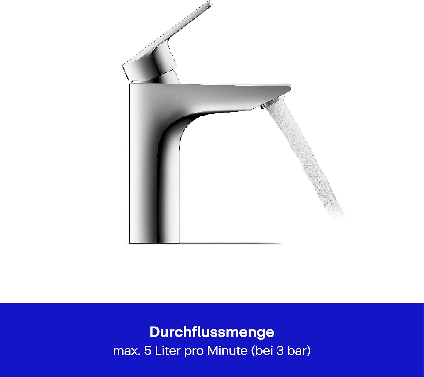 No.1 Waschtischarmatur Grösse M (ohne Ablaufgarnitur), ohne Zugstangen-Ablaufgarnitur M