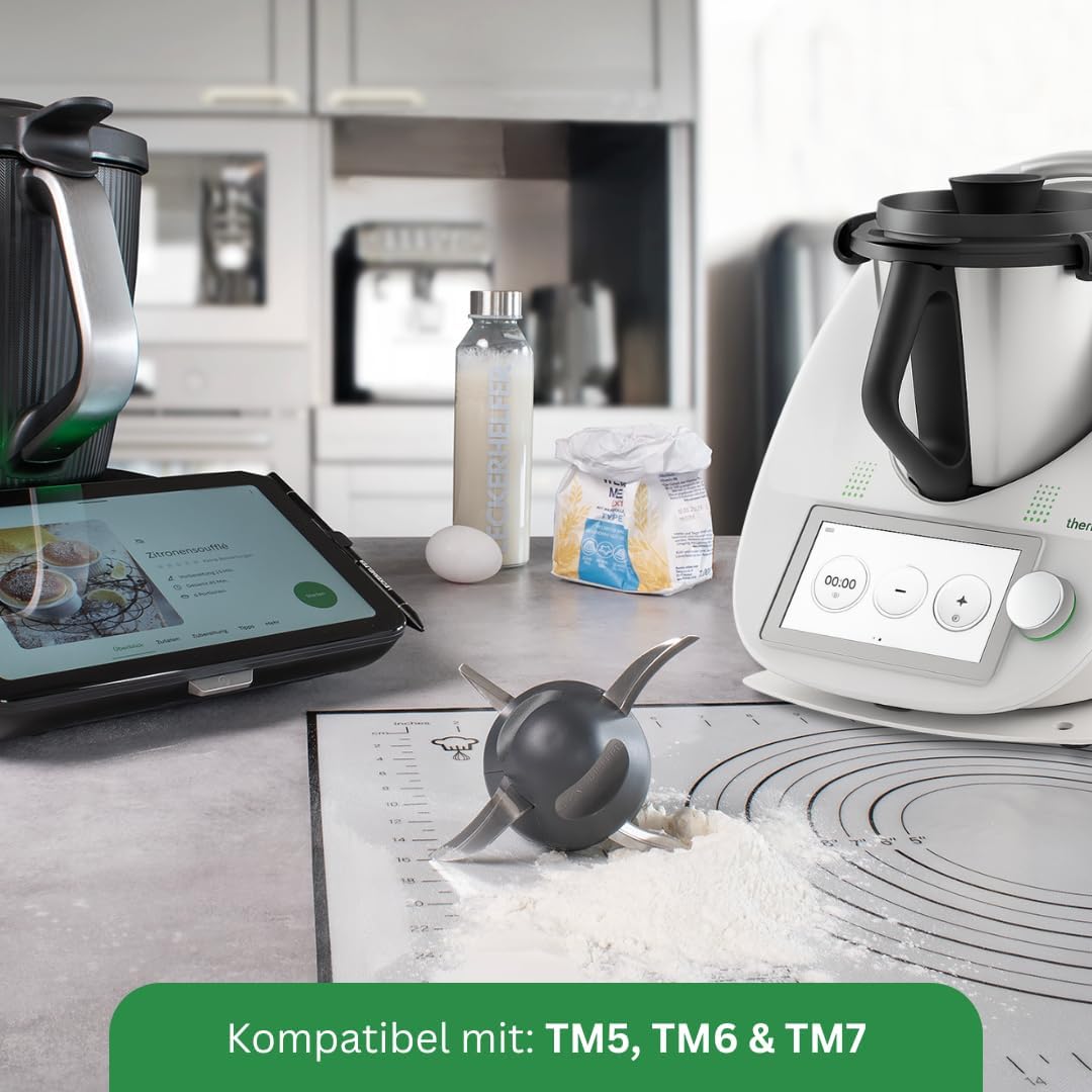 TeigPro Messerschutz / Teigrestevermeider für Thermomix TM5,TM6,TM7, Anthrazit-grau