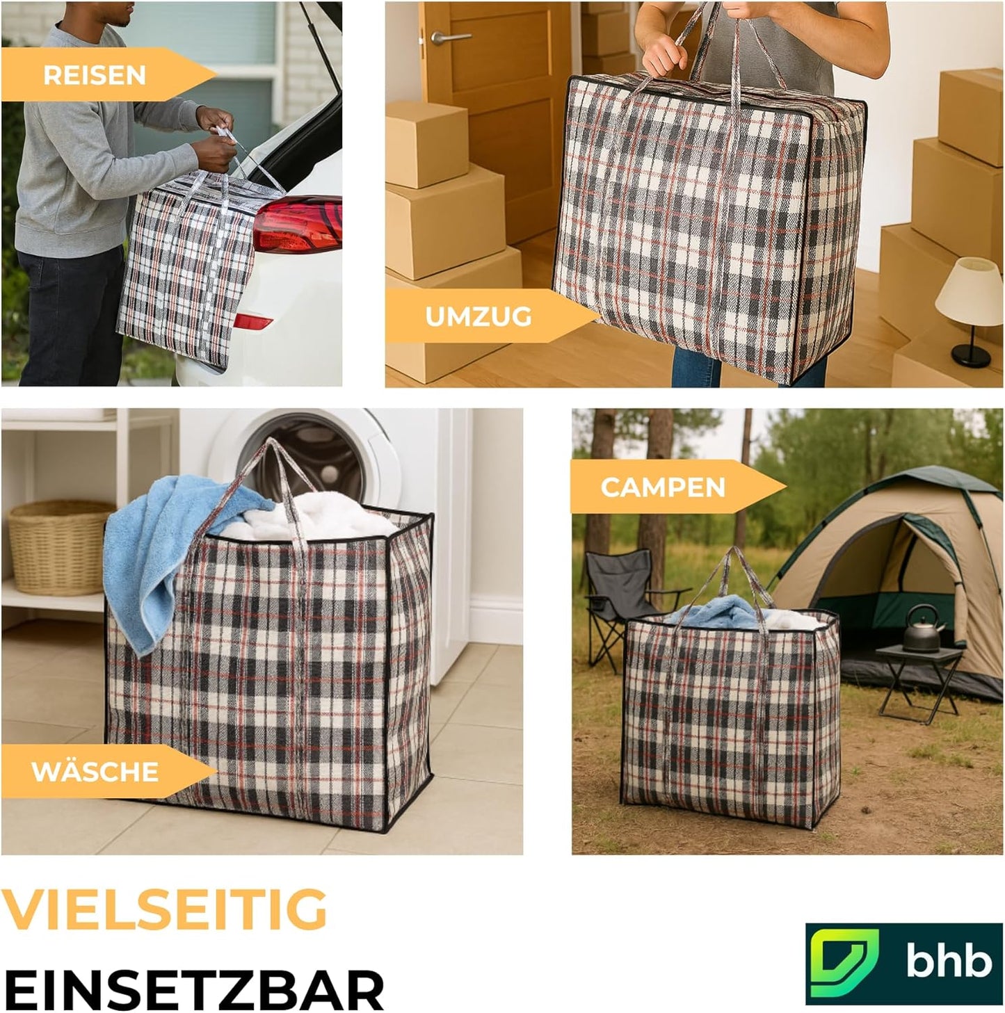 5-teiliges Umzugstaschen-Set, 140L, Rot 5er Set
