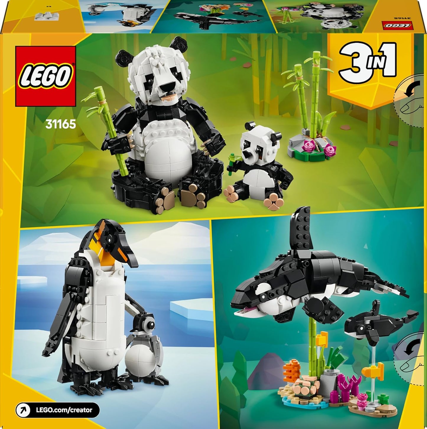 Creator 3in1 Wilde Tiere: Pandafamilie