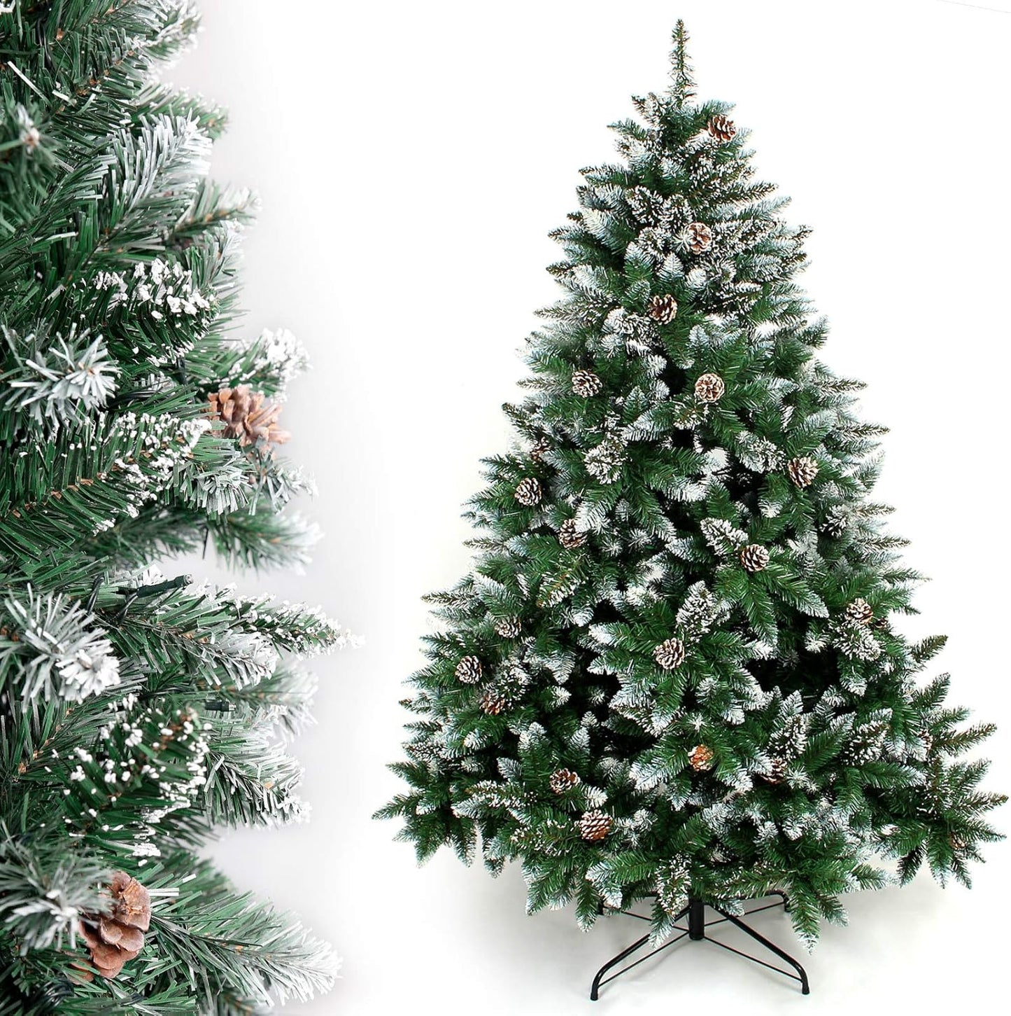 Künstlicher Weihnachtsbaum mit Kiefernzapfen, 180cm
