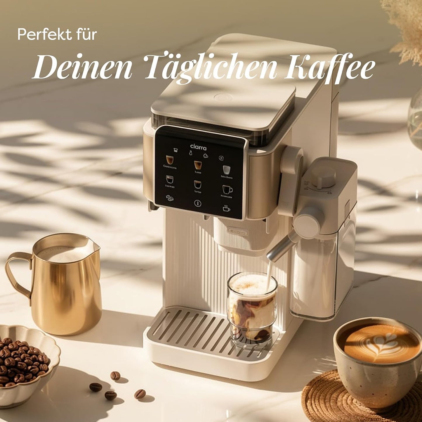 Espressomaschine mit Mahlwerk & Milchaufschäumer