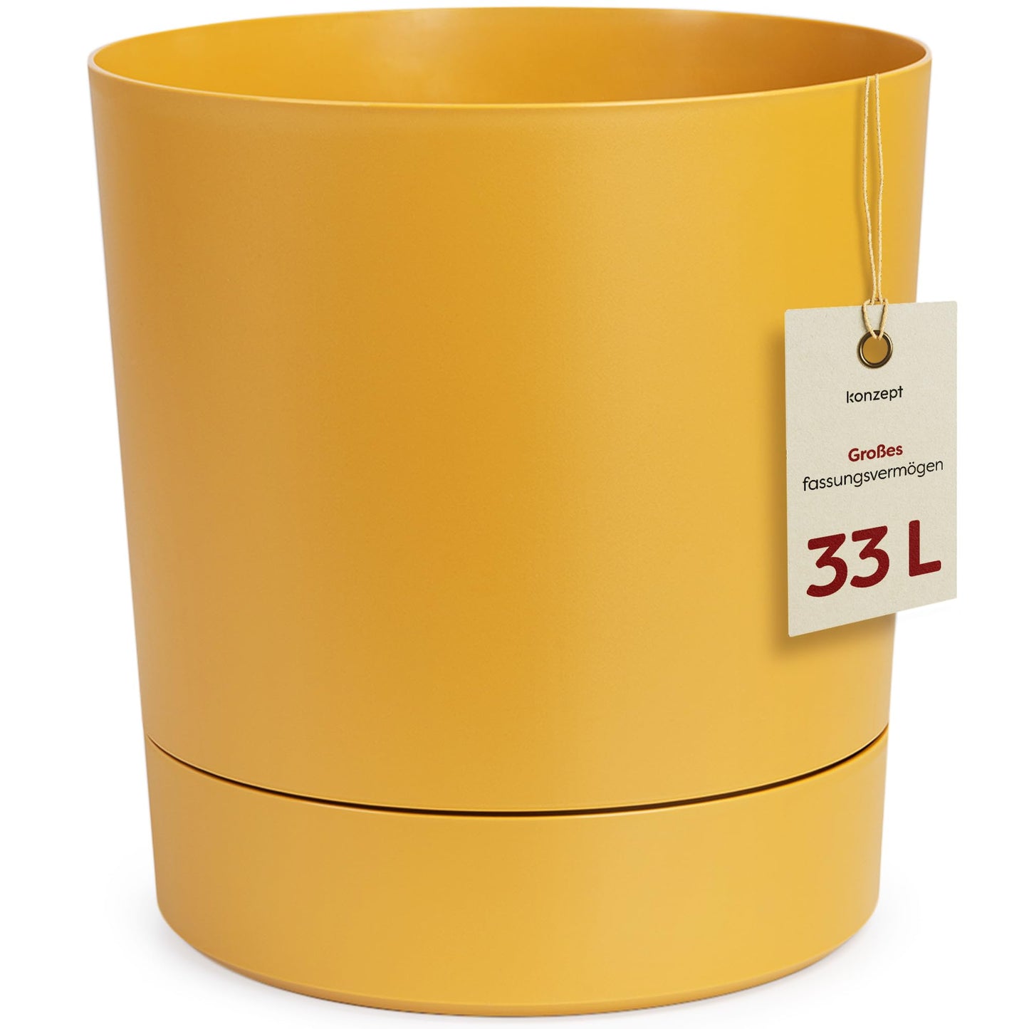 Grosser Blumentopf, Gelb 38 cm