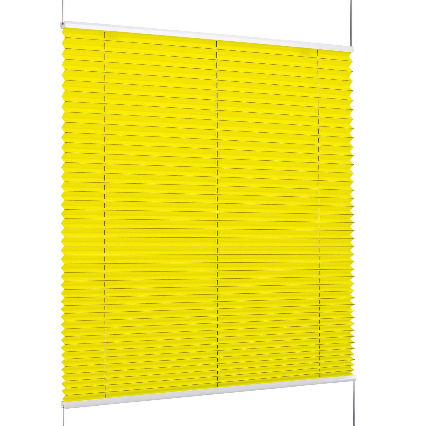 Klemmfix-Plissee Florida, B55 x H130 cm Gelb mit Schwarzen Streifen