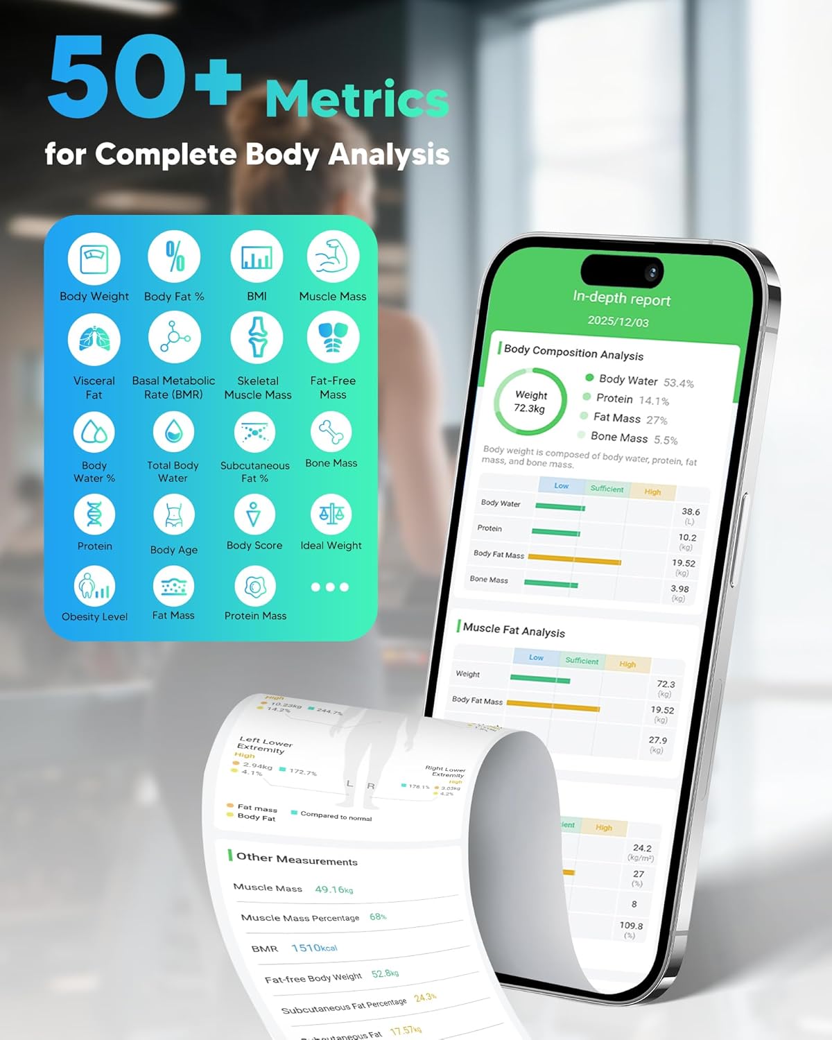 Körperanalysewaage mit Handsensoren & App-Unterstützung, CS10K schwarz