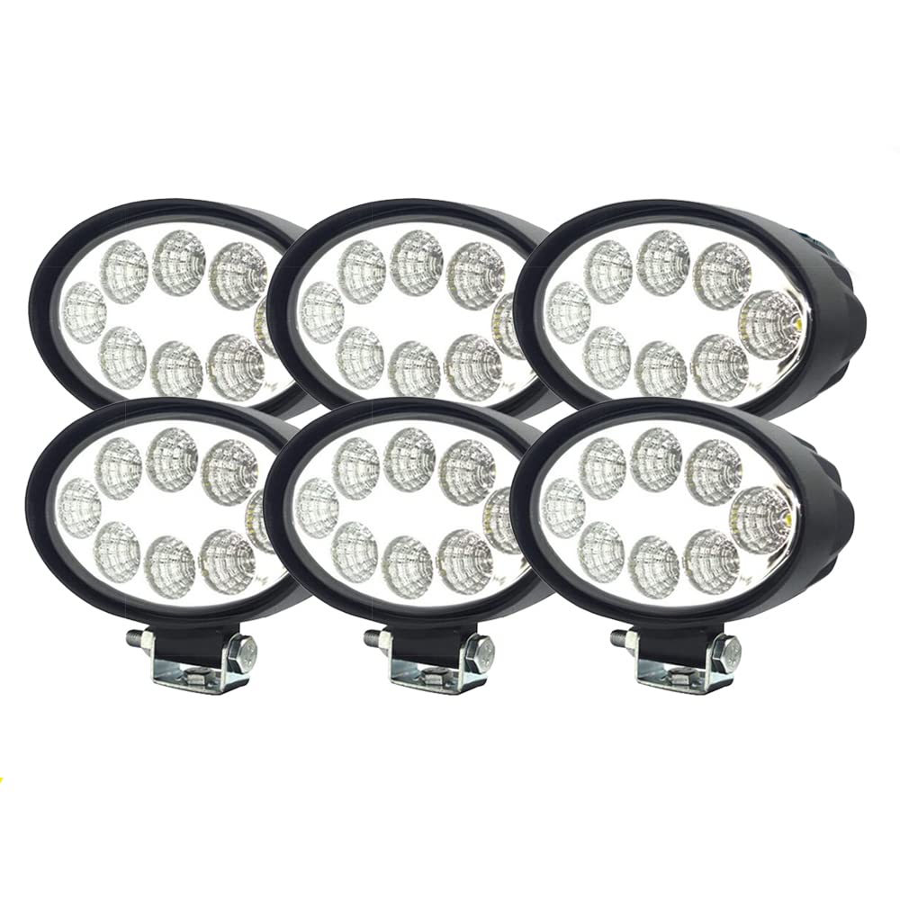 Oval LED Arbeitsscheinwerfer-Set, 6x 24W, IP68