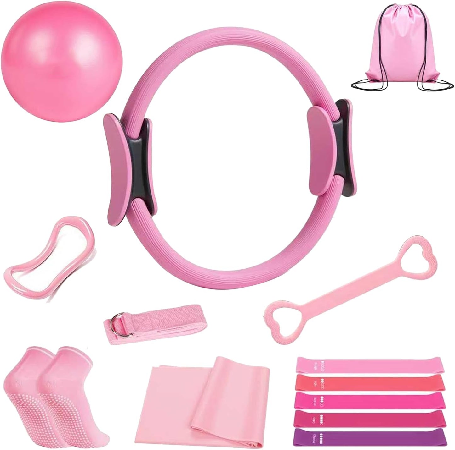 Pilates Fitness-Set (13-teilig) mit Gymnastikball