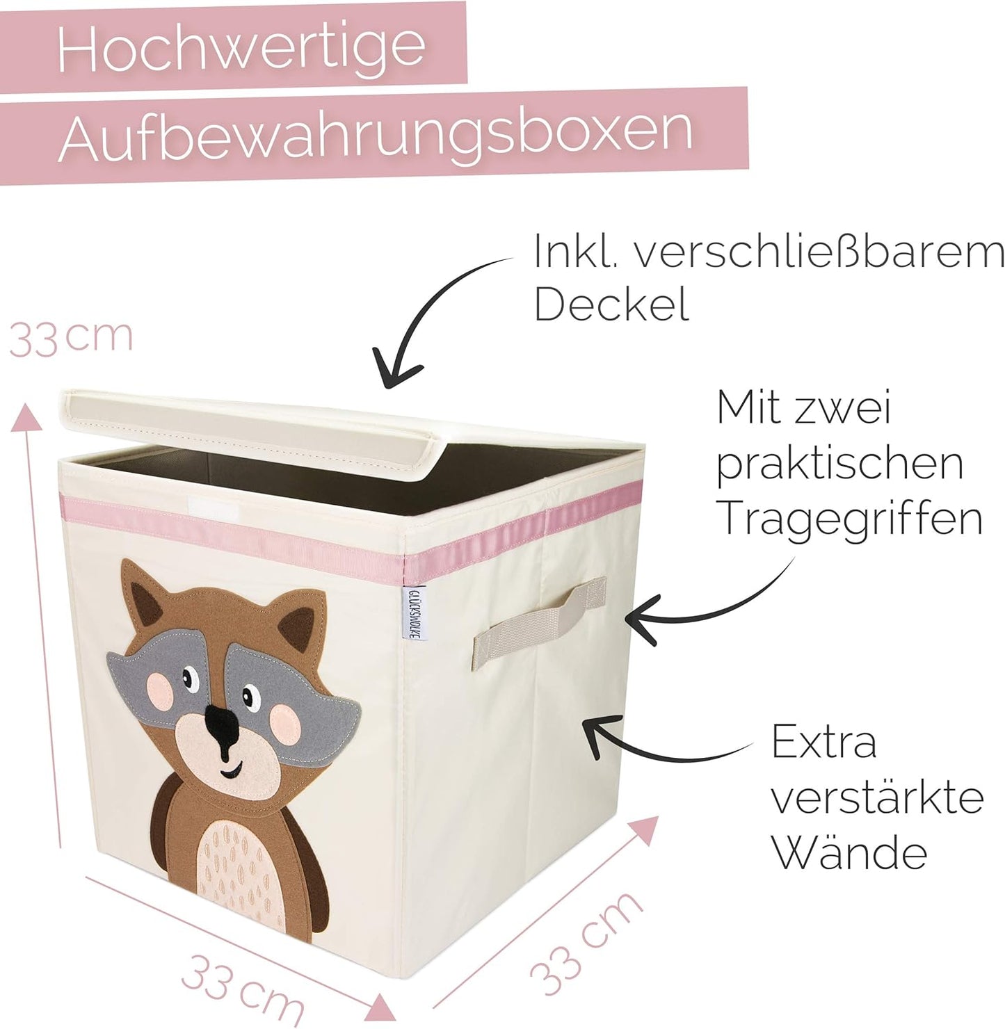 Aufbewahrungsbox mit Deckel, Wanda Waschbär
