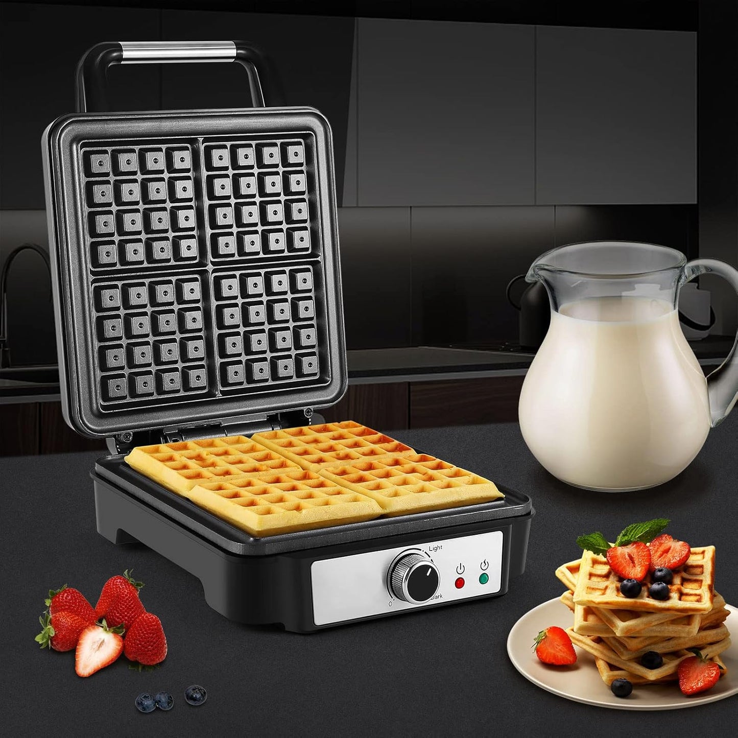 Belgisches Waffeleisen ‎SW-2130M mit Antihaftbeschichtung