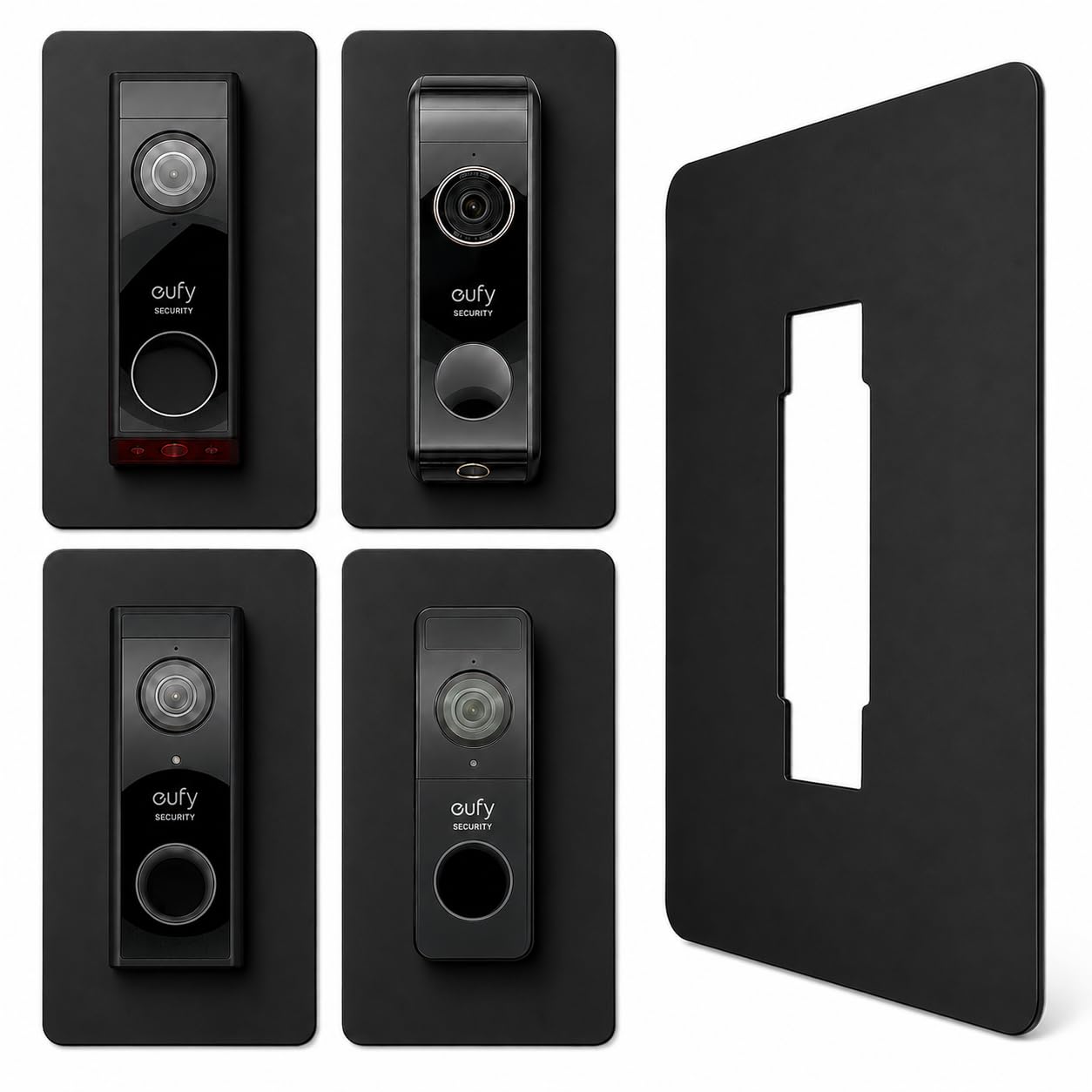 Klingelschild Abdeckung für Eufy Video Türklingel, Schwarz