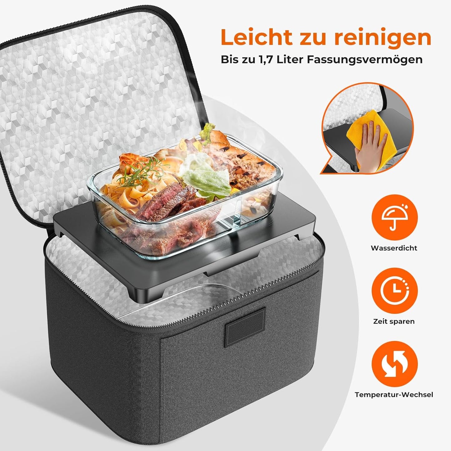 Elektrische Lunchbox, Schwarz