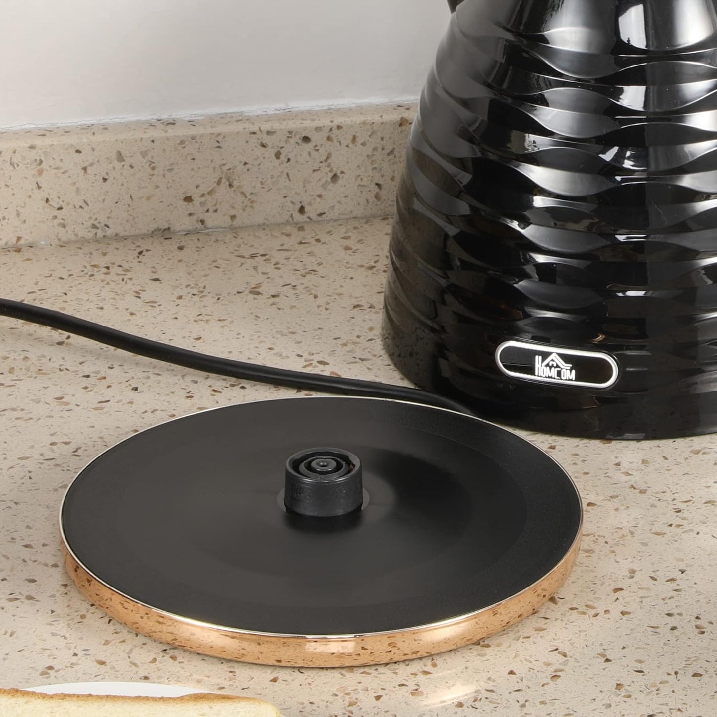 Frühstücks-Set Wasserkocher & Toaster (1,7L, 4 Scheiben), Schwarz