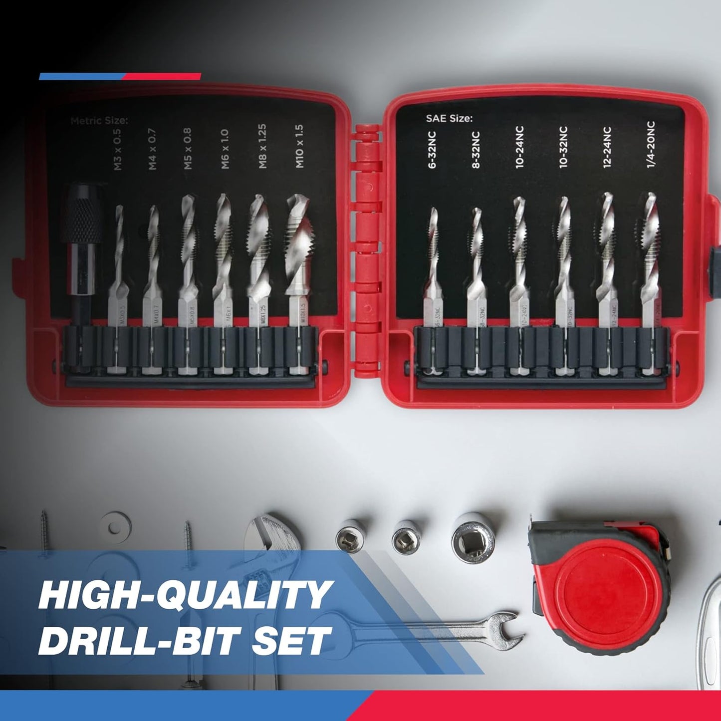 Kombigewindebohrer-Set, 13 Piece, Kombi-Bohrergewinde