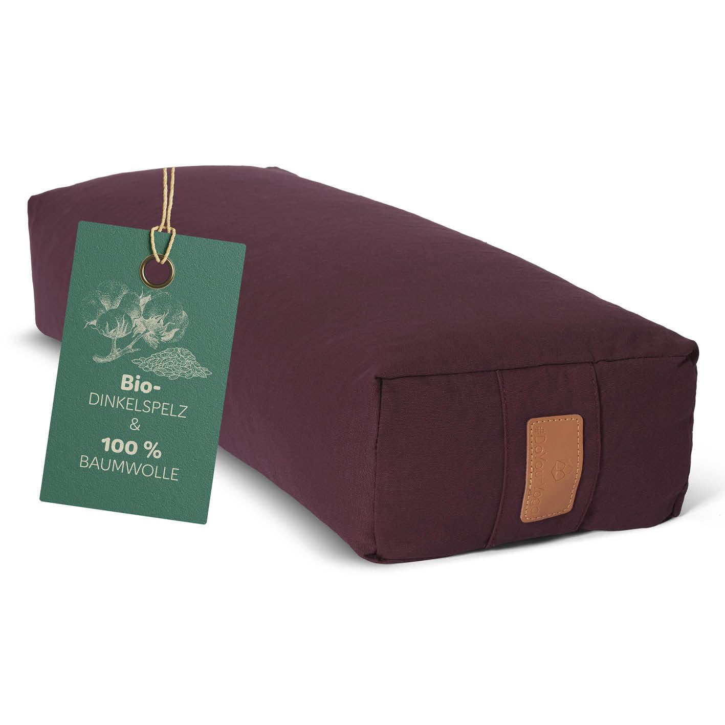 Yogakissen Bolster Paravati, Dinkelspelz Violett