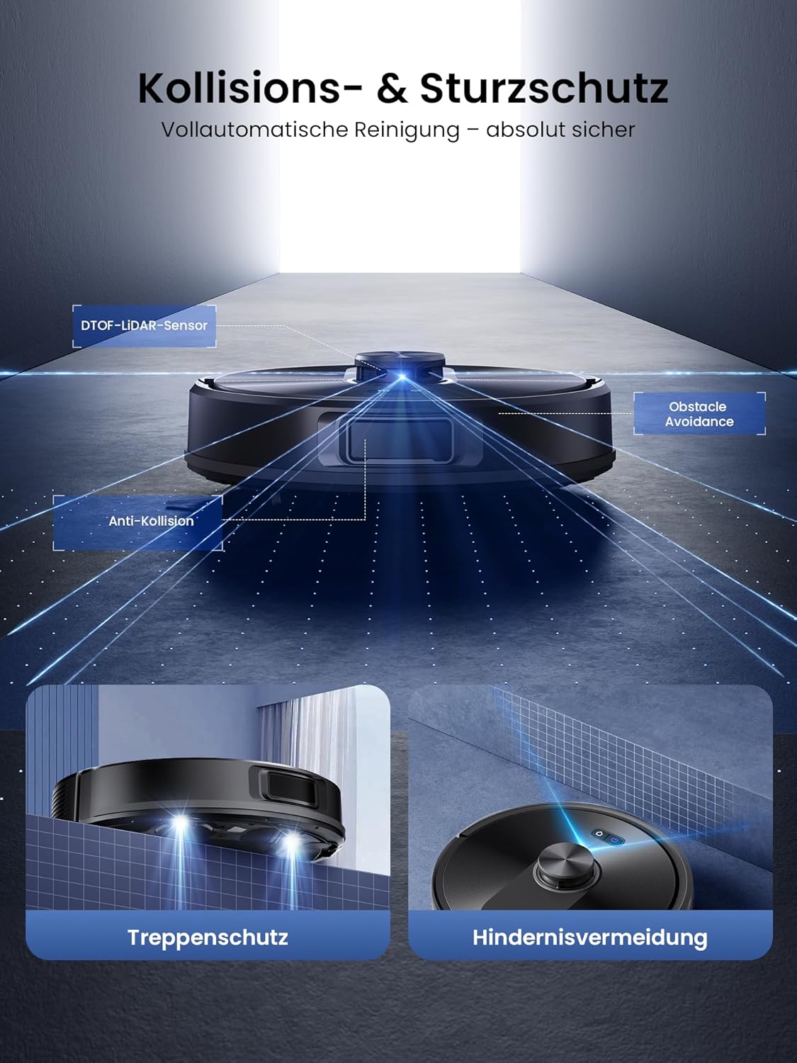 Q10+ Saugroboter mit Wischfunktion & Laser-Navigation