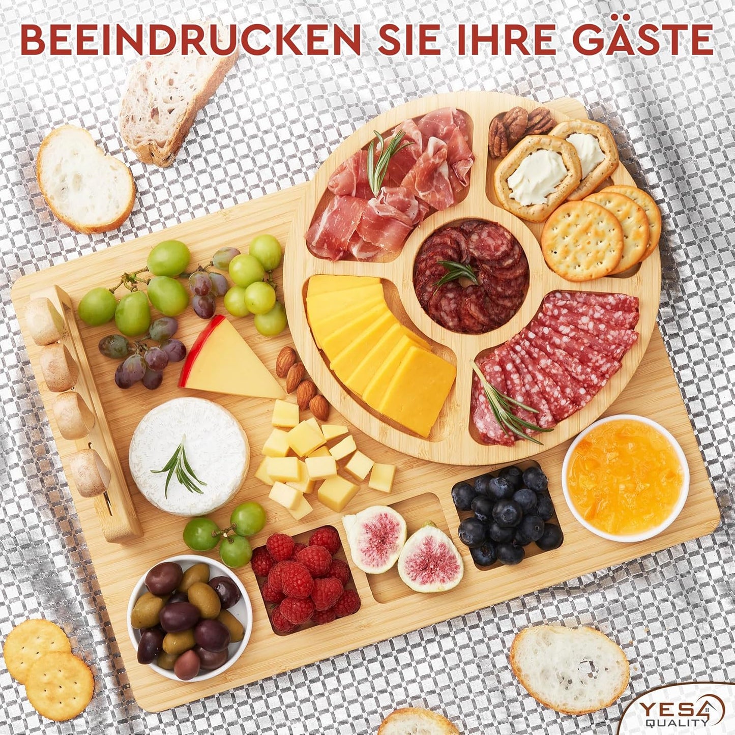Charcuterie Brett Geschenkset, 41x31x2cm