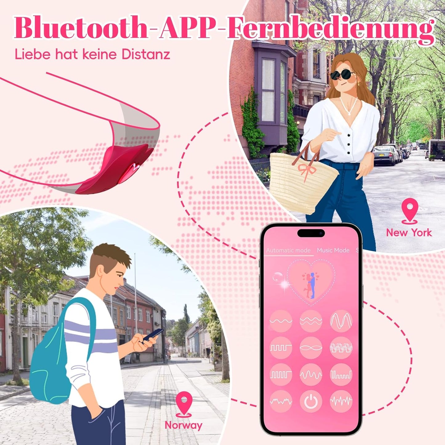 Butterfly Vibrator mit App-Fernbedienung