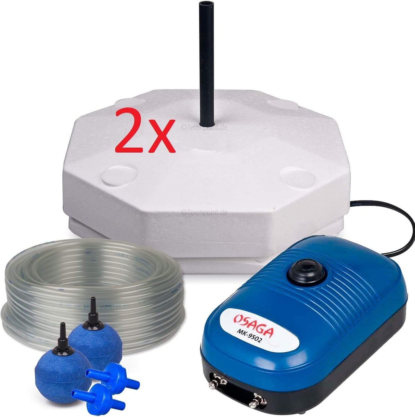 Eisfreihalter Set XL mit regelbarer Luftpumpe