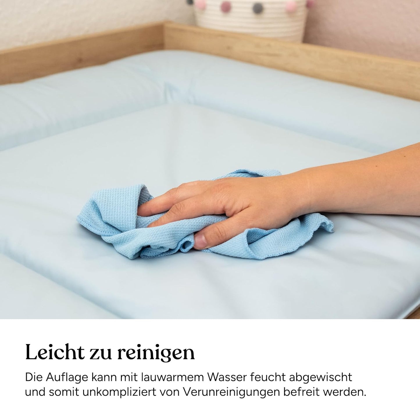 Abwaschbare Wickelauflage 72x85 cm, Rosé 72 x 85 cm