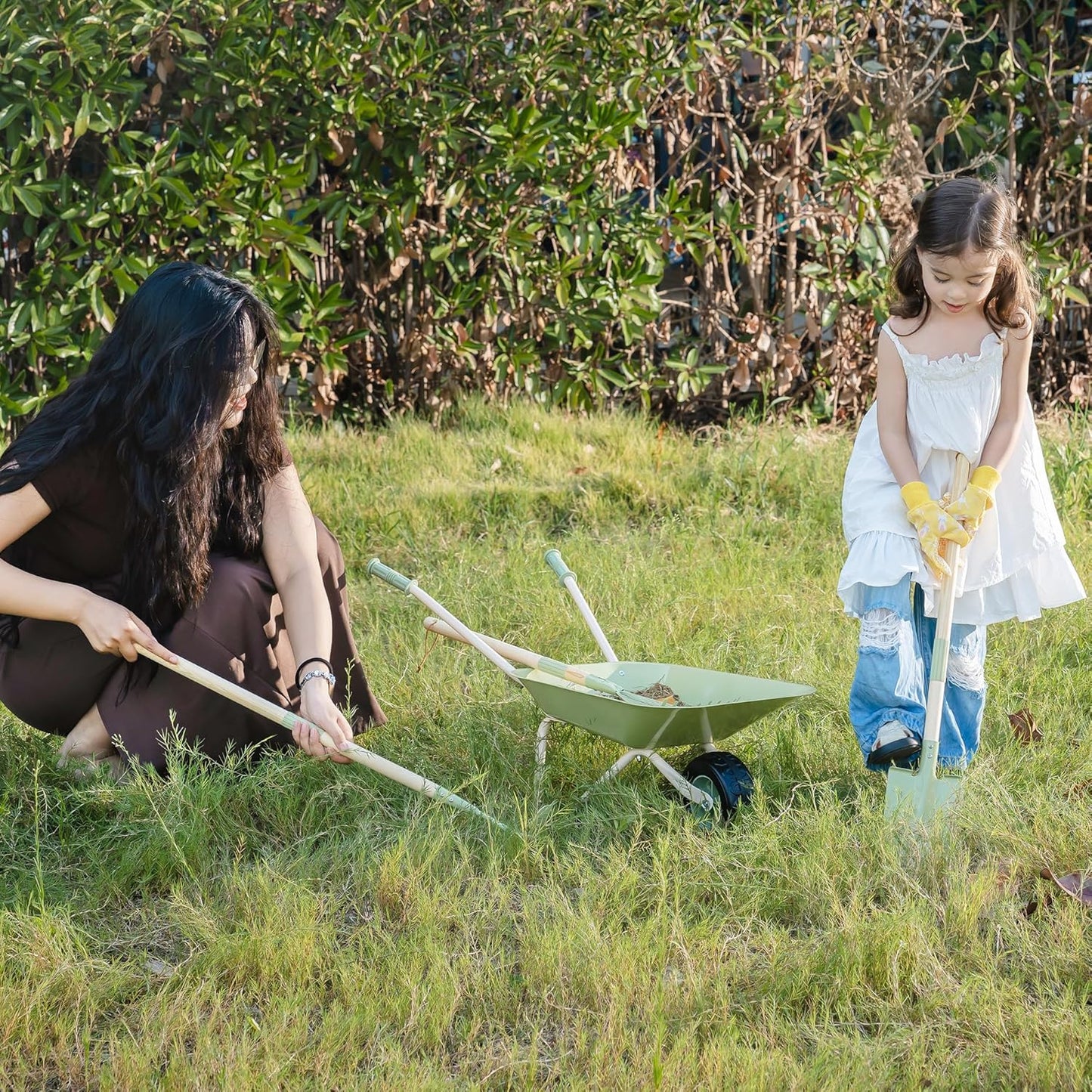 6-teiliges Kinder-Gartenset mit Schubkarre