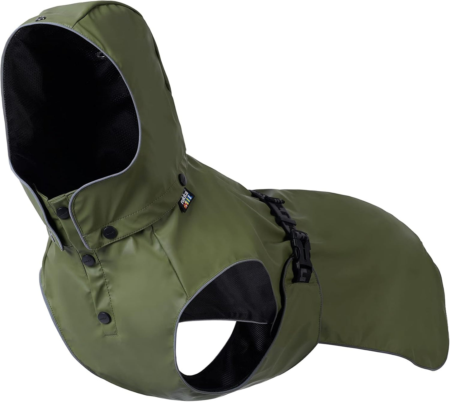 Streamy Eco Hunde-Regenmantel, 55 Dunkel Olivgrün