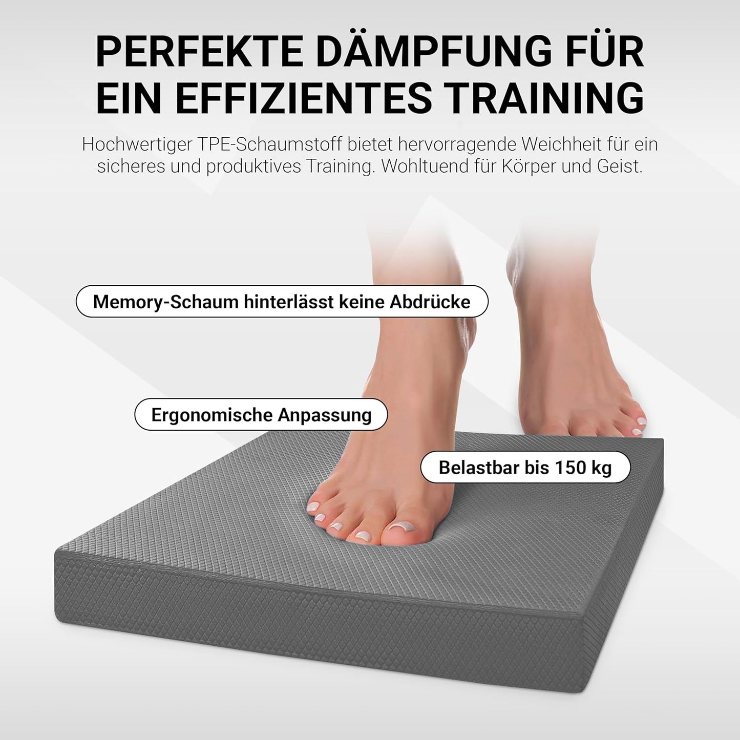 Balance Pad mit Übungsposter, Anthrazit